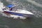 Sleek Twin Outboard Powered Motorboat
