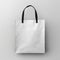 Sleek White Shopping Bag with Black Handles