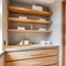 Sleek Wooden Bathroom Shelves