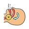 sleep apnea color icon vector illustration