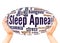 Sleep Apnea word cloud hand sphere concept