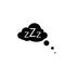 Sleep comic bubble zzz icon vector illustration.