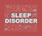 Sleep disorder word concepts banners