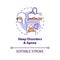 Sleep disorders and apnea concept icon