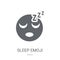 Sleep emoji icon. Trendy Sleep emoji logo concept on white background from Emoji collection