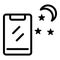 Sleep gadget icon, outline style