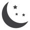 Sleep glyph icon, web and mobile, night sign