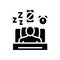 sleep hygiene mental health glyph icon vector illustration