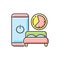 Sleep hygiene RGB color icon