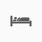 Sleep icon, bed, slumber, doze, drowsiness, hotel