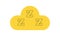 Sleep icon. Three z in cloud. Snooze symbol for your design. Vector illustration.