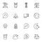 Sleep line icons set