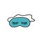 Sleep mask doodle icon