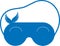 Sleep mask icon, Sleep icon, sleeping eye blue vector icon.