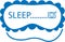 Sleep mask icon, Sleep icon, sleeping eye blue vector icon.