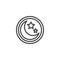 Sleep mode button line icon