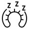 Sleep neck pillow icon outline vector. Insomnia bed