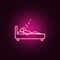 sleep outline icon. Elements of Lazy in neon style icons. Simple icon for websites, web design, mobile app, info graphics