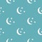 Sleep pattern seamless blue