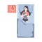 Sleep pose of cute girl with toy a vector flat isolated illustration