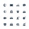 Sleep Related Icons in Glyph Style