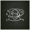 Sleep talking chalk icon