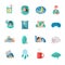 Sleep Time Flat Icons Set