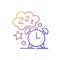 Sleep time gradient linear vector icon