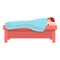 Sleep tracker icon, cartoon style