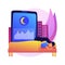 Sleep tracking abstract concept vector illustration.