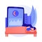 Sleep tracking abstract concept vector illustration.