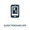 Sleep Tracking App icon. Simple element from well sleep collection. Creative Sleep Tracking App icon for web design