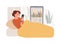 Sleep tracking isolated concept vector illustration.