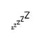 Sleep zzzz doodle symbol set.