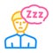 sleepiness diabetes symptom color icon vector illustration