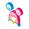 Sleepiness Symptomp Of Pregnancy isometric icon vector illustration