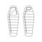 Sleeping bag illustration