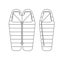 Sleeping bag illustration