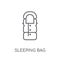 Sleeping bag linear icon. Modern outline Sleeping bag logo conce