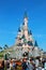 Sleeping Beauty Castle At Disneyland Paris With Crowd Of People