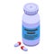 Sleeping capsule icon isometric vector. Pill supplement