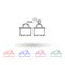 Sleeping colleague multi color icon. Simple thin line, outline vector of colleague and business partners icons for ui and ux,