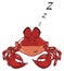 Sleeping crab and letters