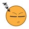 sleeping emoticon. Vector illustration decorative design