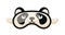 Sleeping eye mask with cute panda muzzle isolated on white