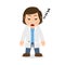 Sleeping Female Doctor Cartoon Character