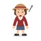 Sleeping Female Farmer Cartoon Character