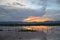 Sleeping fishing village sunset over the lake, Inle Lake, Myanmar