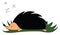 Sleeping hedgehog illustration vector