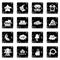 Sleeping icons set grunge vector